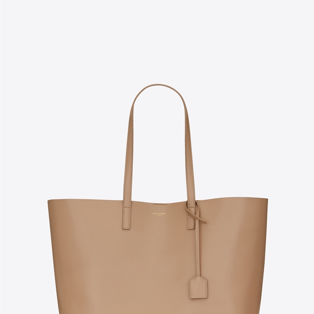 YSL Dark Toffee SHOPPING SAINT LAURENT E/W IN SUPPLE LEATHER - Picture 3 of 7